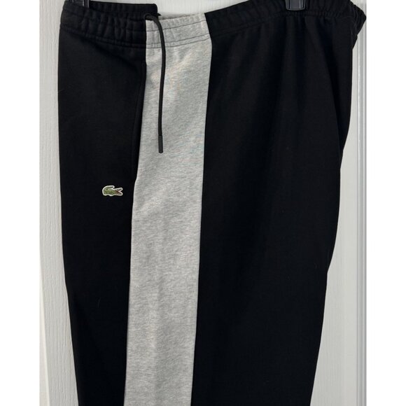 LACOSTE Size 3XLT Tall Graphic Logo Gray & Black Sweatpants NWT $130 - Picture 12 of 15